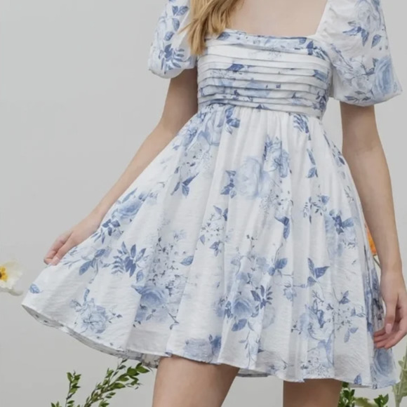 Babydoll Floral Mini Dresses